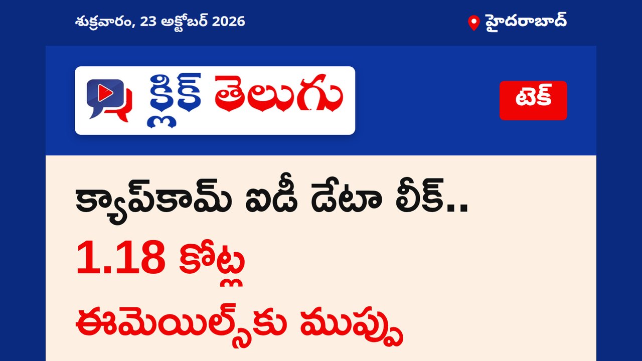 క్యాప్‌కామ్ ఐడీ డేటా లీక్.. 1.18 కోట్ల ఈమెయిల్స్‌కు ముప్పు