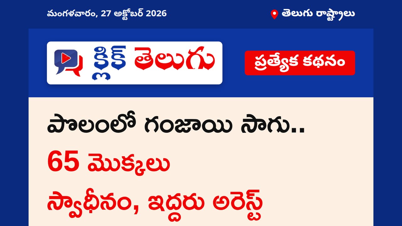 పొలంలో గంజాయి సాగు.. 65 మొక్కలు స్వాధీనం, ఇద్దరు అరెస్ట్
