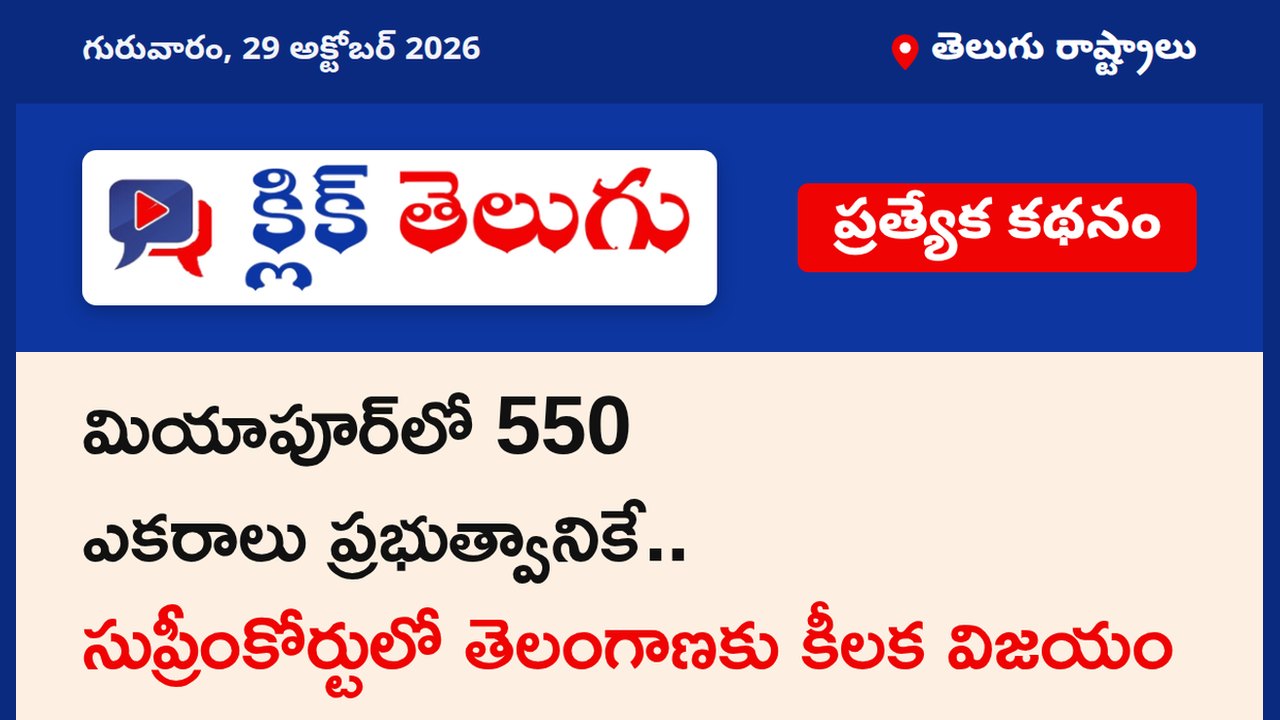 మియాపూర్‌లో 550 ఎకరాలు ప్రభుత్వానికే.. సుప్రీంకోర్టులో తెలంగాణకు కీలక విజయం